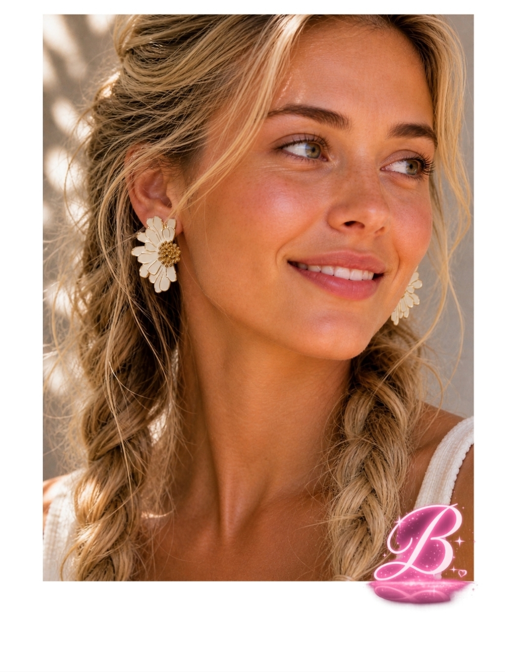 Oversized Daisy Accent Earrings - NWT